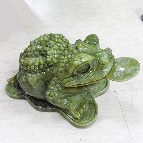 큰 옥삼족두꺼비(6kg)/옥두꺼비/풍수인테리어/삼족섬/삼족오/상점인테리어/재운발복