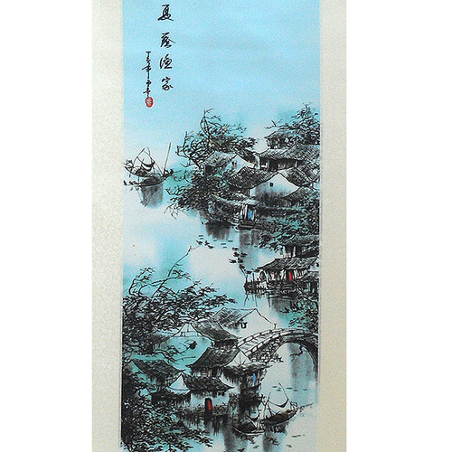 동양화 족자(101cm)/풍경화/중국그림/중국집인테리어
