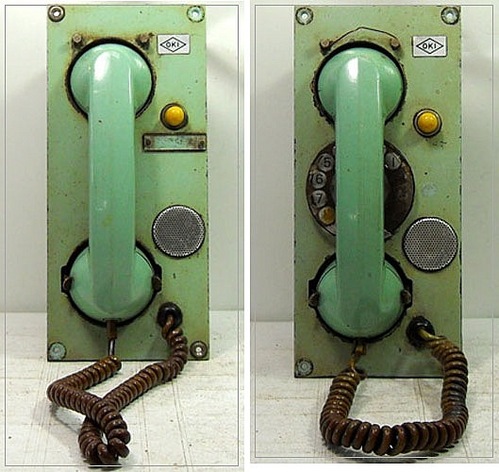 일본산 선박용 녹색전화기세트/전화기/잠수함에 설치 된 전화기/수집용품/연극영화소품