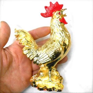 복과 재물주는 황금닭 중형 닭소품  닭조각상 닭동상