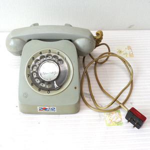 2002 회색 다이얼식 전화기/다이얼전화기/옛날전화기/연극소품/전화기/엔틱전화기/금성전화기