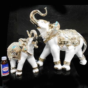 특대형 코끼리한쌍/하얀코끼리/코끼리장식/코끼리소품