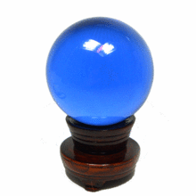 크리스탈 수정구7.8cm(블루)中파란구슬,푸른구슬