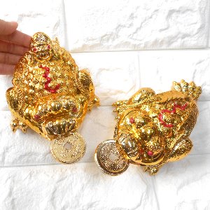 가족 황금 삼족두꺼비 한쌍 복두꺼비 개업선물