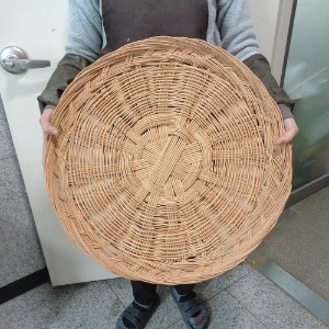 60cm 싸리채반 소쿠리 전통 민속품 바구니 나무 전